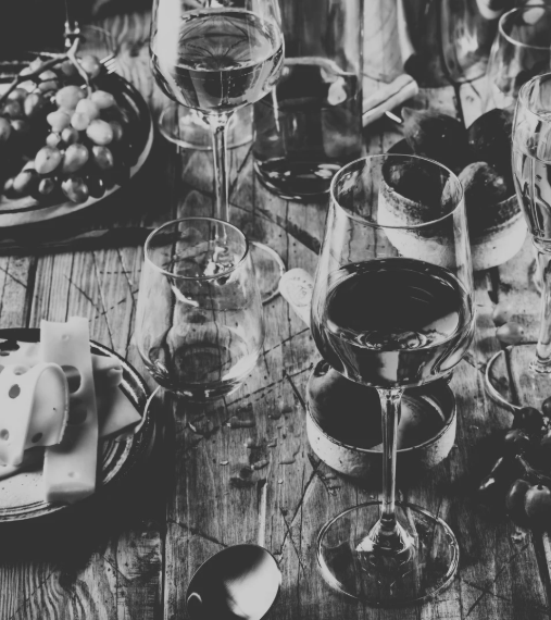 Weinverkostung Tisch bei OFF.CORK